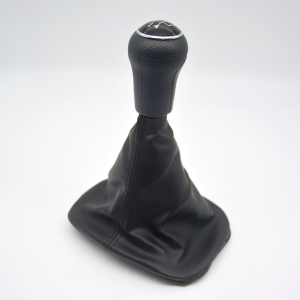 COIFA DE CAMBIO GOLF A3 PRETA COM BASE COM BOLA ARO CROMADO