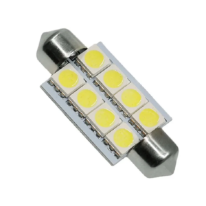 LAMPADA LED TORPEDO 42MM SUPER BRANCA COM 8 LED