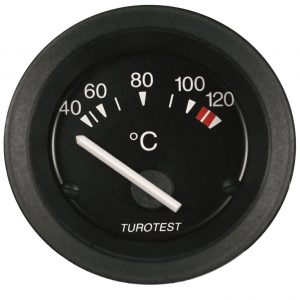 INDICADOR ELÉTRICO TEMPERATURA 52MM 40º/120ºC 12V ILUMINAÇÃO PERMANENTE SENSOR TIPO NTC