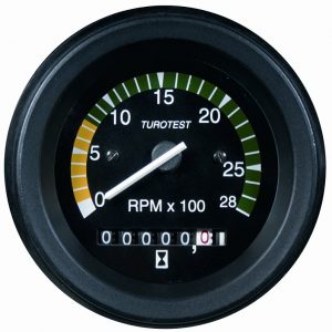 CONTAGIRO / TACÔMETRO 85MM 2800RPM 12V HORAS PROPORCIONAL COM ILUMINAÇÃO LED