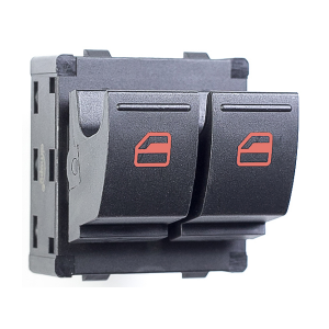 INTERRUPTOR VIDRO AMAROK APÓS 2010 DIREITO E ESQUERDO DUPLO PRETO