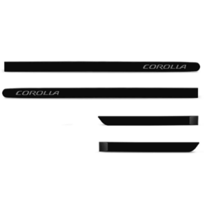 JOGO FRISO LATERAL COROLLA REDONDO PRETO ECLIPSE