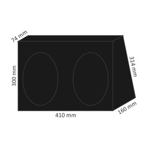 CAIXA 6X9 INVERTIDA CARPETE GRAFITE