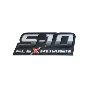 ADESIVO S10 FLEX POWER 2009 ATÉ 2011 VERMELHO ESCOVADO GRANDE SEM RESINA