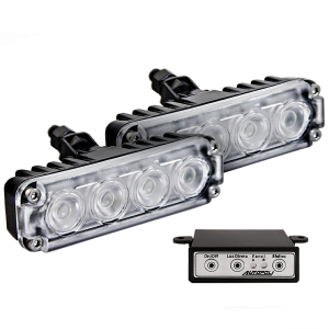 KIT FAROL AUXILIAR ILUMI COM 4 LEDS 3 EM 1 SLIM 12V