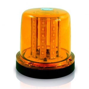 GIROLED COM 54 LEDS 12/24V IMÃ E CABO ESPIRALADO AMBAR