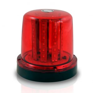 GIROLED COM 54 LEDS 12/24V IMÃ E CABO ESPIRALADO VERMELHO