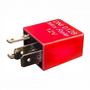 RELE AUXILIAR MINI 40 AMP 4 TERMINAIS 12 VTS COM RESISTOR SEM SUPORTE