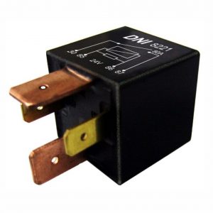 RELE AUXILIAR UNIVERSAL 24V COM RESISTOR SELADO 4 TERMINAIS 2 LARGOS SEM SUPORTE