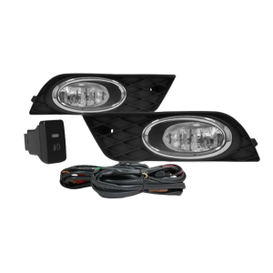 KIT FAROL MILHA HONDA NEW CIVIC APÓS 2012 MOLDURA CROMADA INTERRUPITOR ORIGINAL