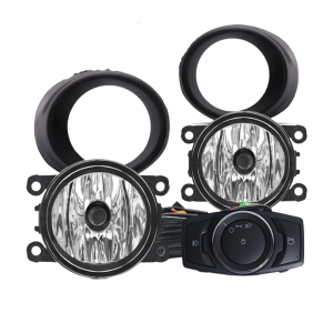 KIT FAROL MILHA NOVO KA APÓS 2015 COM MOLDURA PRETA INTERRUPTOR ORIGINAL