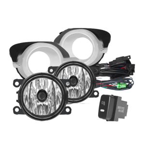 KIT FAROL MILHA TRITON L200 2014 ATÉ 2018 MOLDURA CROMADA INTERRUPTOR MODELO ORIGINAL