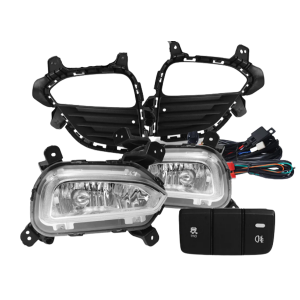 KIT FAROL MILHA CRETA APÓS 2017 MOLDURA CROMADA