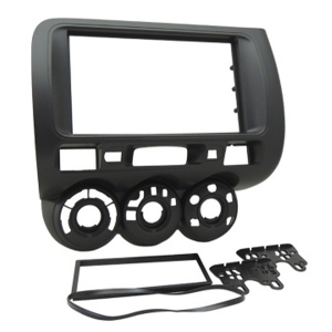 MOLDURA HONDA FIT  2004 ATÉ 2008 2 DIN PRETA