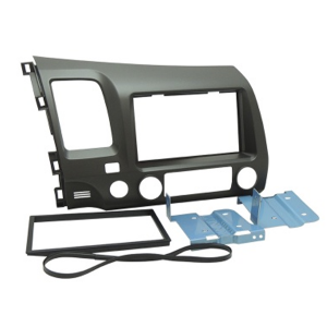 MOLDURA NEW CIVIC 2006 ATÉ 2011 2 DIN GRAFITE