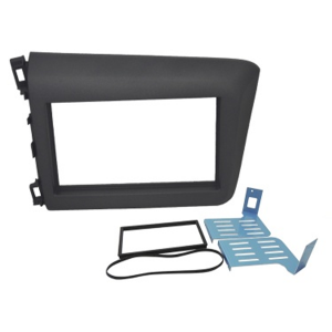 MOLDURA HONDA CIVIC 2012 ATÉ 2016 2 DIN PRETA