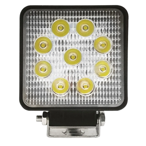 FAROL AUXILIAR QUADRADO COM 9 LEDS 27W