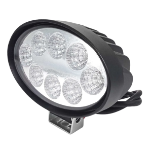 FAROL AUXILIAR OVAL COM 8 LEDS 24W 9A 48V LANÇAMENTO