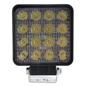 FAROL AUXILIAR QUADRADO COM 16 LEDS 48W