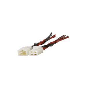 CONECTOR 4 VIAS QUADRADO BRANCO COM FIO 4MM E TERMINAL