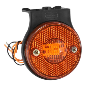 LANTERNA LATERAL RANDON APÓS 2000 LED 12 E 24V COM SUPORTE AMBAR