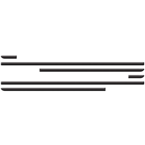 JOGO FRISO LATERAL GOL GIII PARATI GIII APÓS 1999 4 PORTAS 6 PEÇAS PRETO