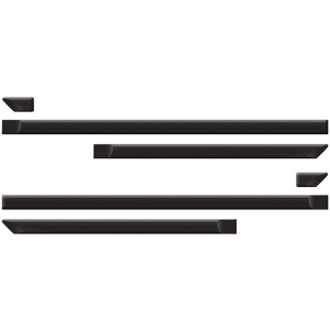 JOGO FRISO LATERAL GOL GIV PARATI GIV APÓS 2005 4 PORTAS 6 PEÇAS PRETO