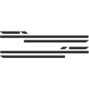 JOGO FRISO LATERAL UNO APÓS 1995 2 PORTAS 6 PEÇAS FINO PRETO