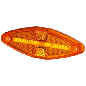 LANTERNA LATERAL LED BIVOLT COM GUIA DE LUZ SEM SUPORTE AMBAR
