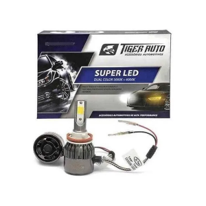 KIT LAMPADA LED H11 H8 HB3 HB4 2D 6500K COM REATOR INTEGRADO
