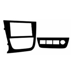 MOLDURA GOL GV VOYAGE GV SAVEIRO GV COM SUPORTE 4 BOTÕES 2 DIN PRETA