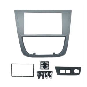 MOLDURA GOL GV VOYAGE GV SAVEIRO GV COM SUPORTE 4 BOTÕES 2 DIN GRAFITE