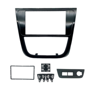 MOLDURA GOL GV VOYAGE GV SAVEIRO GV COM SUPORTE 4 BOTÕES 2 DIN BLACK PIANO