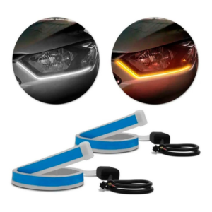 FITA DE LED DUAL COLOR DRL LUZ BRANCA E AMBAR 45CMM PAR