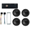 KIT FULL BT 2 RADIO MP3 412 BT COM 2 PARES DE ALTO FALANTE 6P COAXIAL 50W RMS