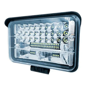 FAROL AUXILIAR RETANGULAR COM 48 LED BRANCO ALTA E BAIXA LED 7D