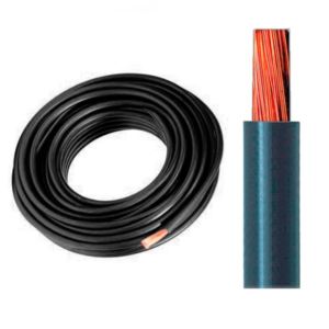 CABO BATERIA 50 MM PRETO ROLO COM 10 METROS