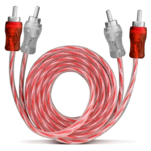 CABO RCA BRONZE 1,00 METROS INJETADO SVART VERMELHO TRANSPARENTE