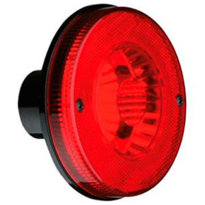 LANTERNA TRASEIRA 125MM COM RETRORREFLETOR E LENTE REMOVIVEL VERMELHA