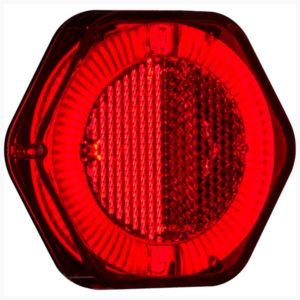 LANTERNA DE POSIÇÃO LED COM GUIA DE LUZ VERMELHA BIVOLT SEM SUPORTE