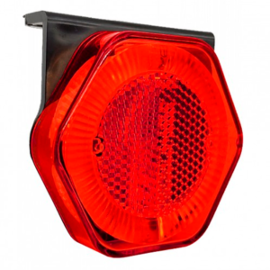 LANTERNA DE POSIÇÃO LED COM GUIA DE LUZ VERMELHO BIVOLT COM SUPORTE