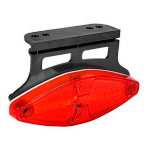 LANTERNA DE POSIÇÃO R7 LED COM GUIA DE LUZ VERMELHO BIVOLT COM SUPORTE
