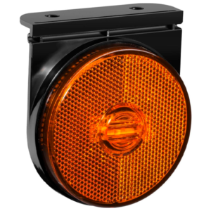 LANTERNA POSICAO LED RETRORREFLETOR AMBAR COM SUPORTE BIVOLT