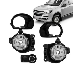 KIT FAROL MILHA S10 2016 ATÉ 2020 COM MOLDURA ORIGINAL BOTÃO ORIGINAL BI-PARTIDO