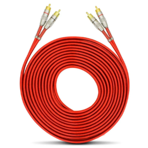 CABO RCA PRIME PLUG METAL 1,00 METROS VERMELHO 5MM