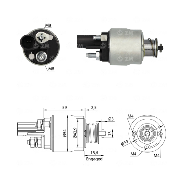 AUTOMÁTICO MOTOR PARTIDA COURIER ECOSPORT FIESTA FOCUS KA NOVO FIESTA COM PISTÃO 12V