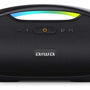 CAIXA* AIWA SOM PORTATIL BOOMBOX 60W BLUETOOTH 5.3/AUXILIAR/USB PRETA