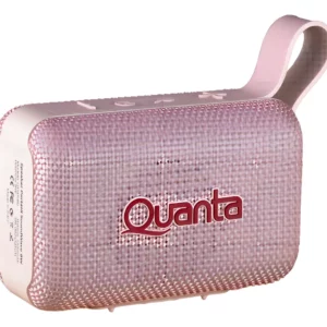 CAIXA* SOM PORTATIL QUANTA 8W USB/AUXILIAR/BLUETOOTH V 5.4 ROSA