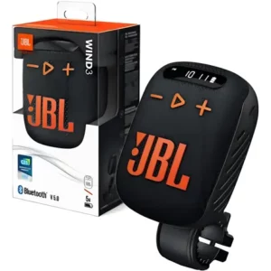 CAIXA* JBL WIND 3 SOM PORTATIL BICICLETA E MOTO BLUETOOTH V 5.0 PRETA/LARANJA CO